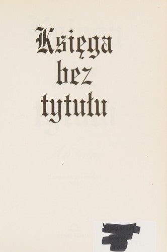 Księga bez tytułu - Anonymous